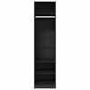 vidaXL Wardrobe with Shelf Black Oak 50 x 50 x 200 cm Engineered Wood