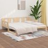 vidaXL Pull-out Day Bed without Mattress Solid Wood Pine 2x(90x200) cm