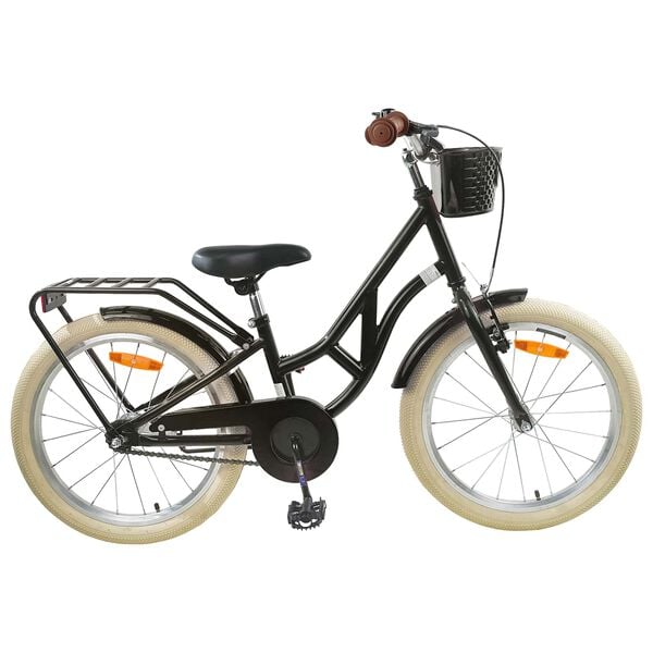 vidaXL Kids Bike 20'' for 6-11 Years Old Black