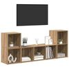 vidaXL TV Cabinet Set Wall-mounted 3 pcs Brown Engineered Wood