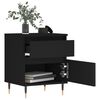 vidaXL Bedside Cabinet Black 40x35x50 cm Engineered Wood