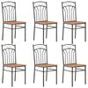 vidaXL Dining Chairs 6 pcs Brown MDF