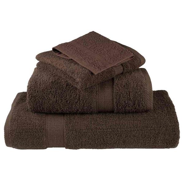 vidaXL Washcloths SOLUND Brown Cotton