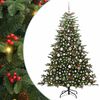 vidaXL Artificial Christmas Tree with 300 LEDs with Stand Green 180 cm