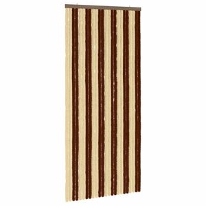 vidaXL Insect Curtain Chenille Brown and Beige 100 x 220 cm 100% PP