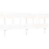 vidaXL Senior Bed without Mattress White 200x200 cm Solid Wood