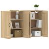 vidaXL Wall Mounted Cabinets 2 pcs Sonoma Oak Engineered Wood