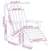 vidaXL Adirondack Chair White 82 x 74 x 92 cm HDPE