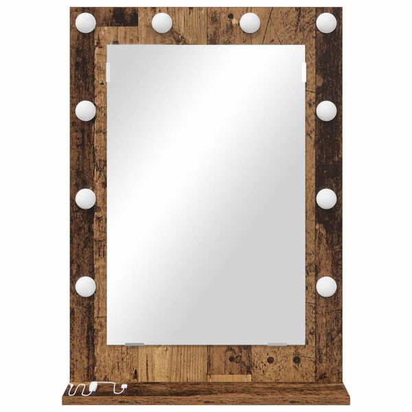 vidaXL Vanity Mirror Rectangular Artisan Oak 70 x 50 x 18 cm