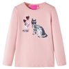 Kids' T-shirt with Long Sleeves Light Pink 116
