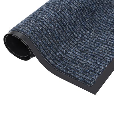 vidaXL Doormat Striped Blue 60x80 cm