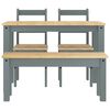 vidaXL 4 Piece Dining Set PANAMA Grey Solid Wood Pine