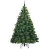 vidaXL Artificial Christmas Tree with 300 LEDs Green 240 cm PE and PVC