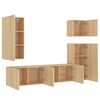 vidaXL 5 Piece TV Wall Units Sonoma Oak Engineered Wood