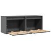 vidaXL Wall Cabinets 2 pcs Grey 45x30x35 cm Solid Pinewood