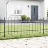 vidaXL Garden Fence Grey 3.4 x 0.6 m Powder-coated steel