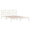 vidaXL Bed Frame without Mattress White Small Double Solid Wood