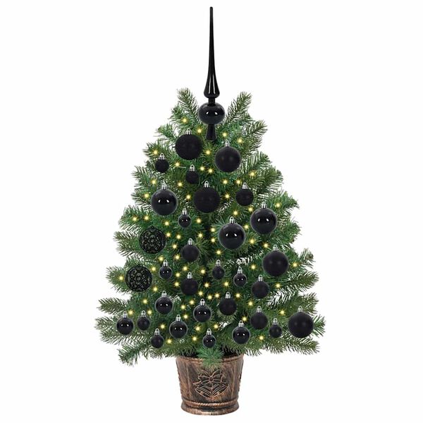 vidaXL Artificial Christmas Tree with 150 LEDs Green 75 cm PE and PVC