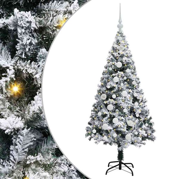 vidaXL Artificial Christmas Tree with 150 LEDs with Stand Green 150 cm
