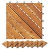 vidaXL Decking Tile 10 pcs Brown 30 x 30 cm Acacia Hardwood