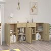 vidaXL Sideboard Sonoma Oak 160x36x75 cm Engineered Wood