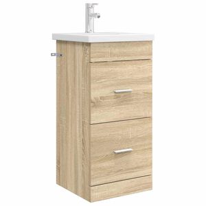 vidaXL Bathroom Vanity with Sink Sonoma Oak 42 x 40 x 84.5 cm