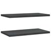 vidaXL Wall Shelves 2 pcs 75x40x3 cm Black Stainless Steel