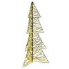 vidaXL Christmas Tree with 160 LEDs Warm White 150 cm Rattan