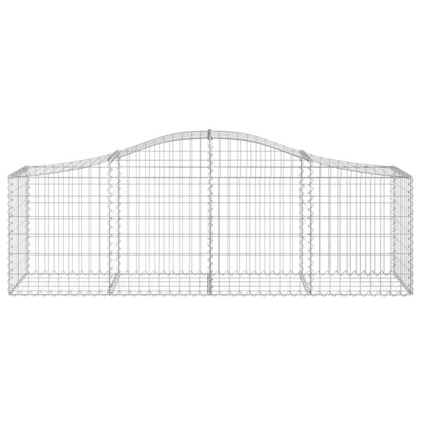 vidaXL Arched Gabion Baskets 20 pcs 200x50x60/80 cm Galvanised Iron