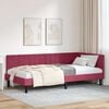 vidaXL Corner Bed Frame with Headboard Wine Red 90 cm x 200 cm Velvet