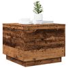 vidaXL Coffee Table with LED Lights Old Wood 50x50x40 cm