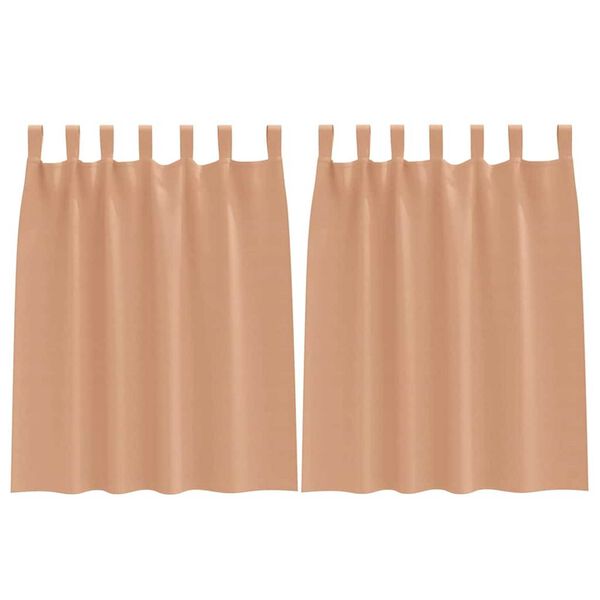 vidaXL Blackout Curtains with Rings 2 pcs Light Brown 140 x 140 cm