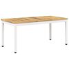 vidaXL Coffee Table White 50 x 100.5 x 45 cm Solid Acacia Wood