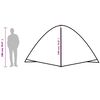 vidaXL Camping Tent Dome 6-Person Blue Waterproof
