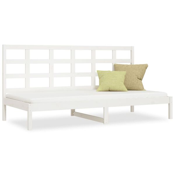 vidaXL Day Bed without Mattress White 80x200 cm Solid Wood Pine