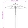 vidaXL Garden Parasol with Wooden Pole Taupe 196x231 cm