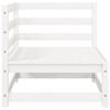 vidaXL 3 Piece Garden Lounge Set White Solid Pinewood