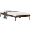 vidaXL Bed Frame without Mattress Smoked Oak 100x200 cm