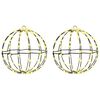 vidaXL Ball with 192 LEDs 2 pcs Warm white 30 x 30 x 32 cm Metal