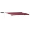 vidaXL Electric Retractable Awning Burgundy and White 5 x 3.5 m
