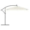 vidaXL Garden Parasol with Steel Pole White 290x290x238 cm