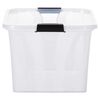 vidaXL Storage Boxes with Lids 2 pcs Transparent 14 L