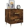 vidaXL Bedside Cabinet Smoked Oak 40x35x47.5 cm Engineered Wood
