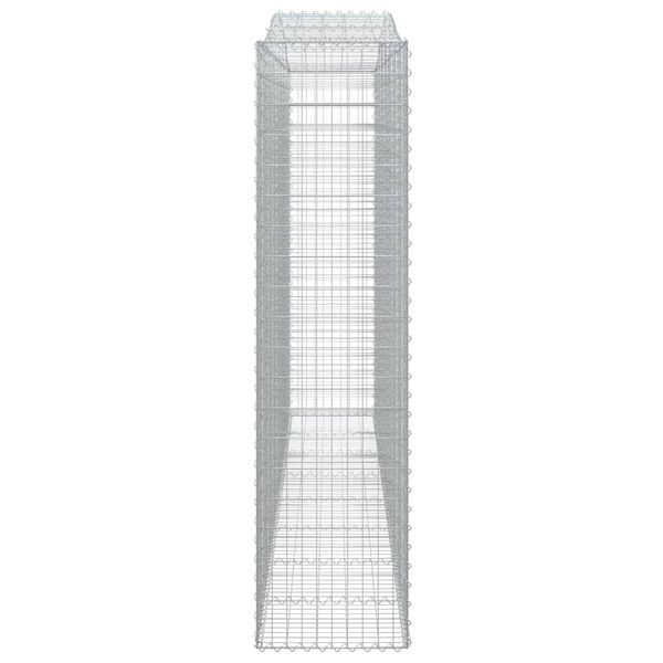 vidaXL Arched Gabion Basket 400x50x200/220 cm Galvanised Iron