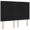 vidaXL LED Headboard with LED Strip Lights Manual Black 160 cm Fabric