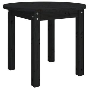 vidaXL Coffee Table Black &Oslash; 55x45 cm Solid Wood Pine