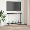 vidaXL Console Table Black Oak 100 x 22.5 x 75 cm Engineered Wood