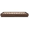 vidaXL Bed Frame without Mattress Brown Oak 140x200 cm