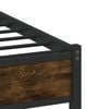 vidaXL Metal Bed Frame without Mattress Smoked Oak 80x200 cm