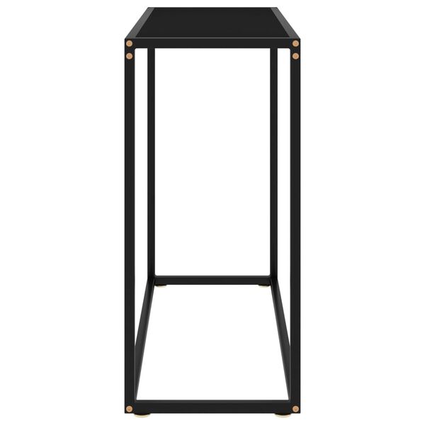 vidaXL Console Table Black 80x35x75 cm Tempered Glass